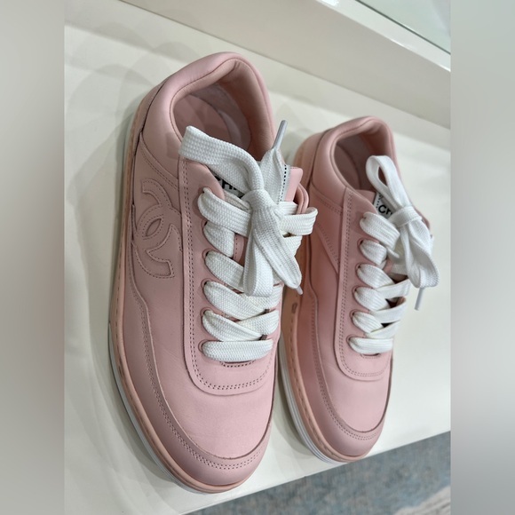 CHANEL Light Pink Women's Sneakers - Picture 1 of 6
